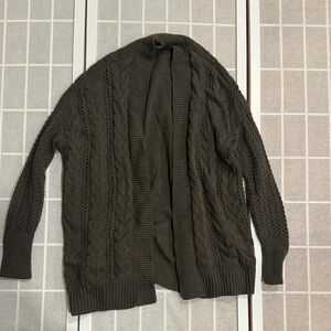 Old Navy Cable Knit Cardigan - Dark Green